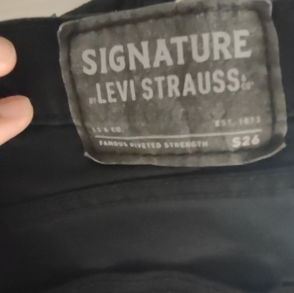Levi Strauss Signature Skinny Fit Black Jeans - Picture 3 of 3